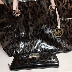 Mk tote bag and matching wallet